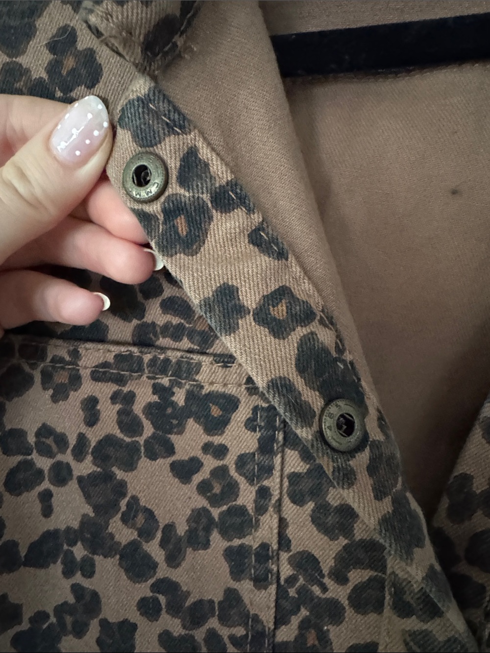 Anthropologie Brown Leopard-Print Utility Jumpsuit with Tie Waist - Picture 5 of 7